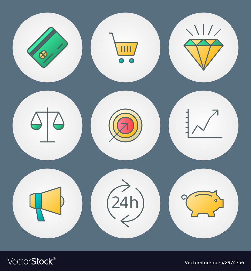 Icons set for web site design and mobile apps