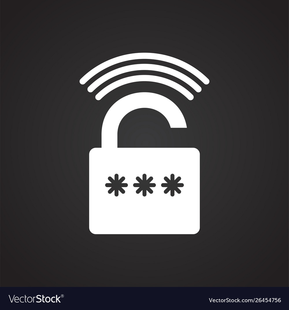 Smart lock icon on background for graphic and web vector image Smart lock icon on background for graphic and web