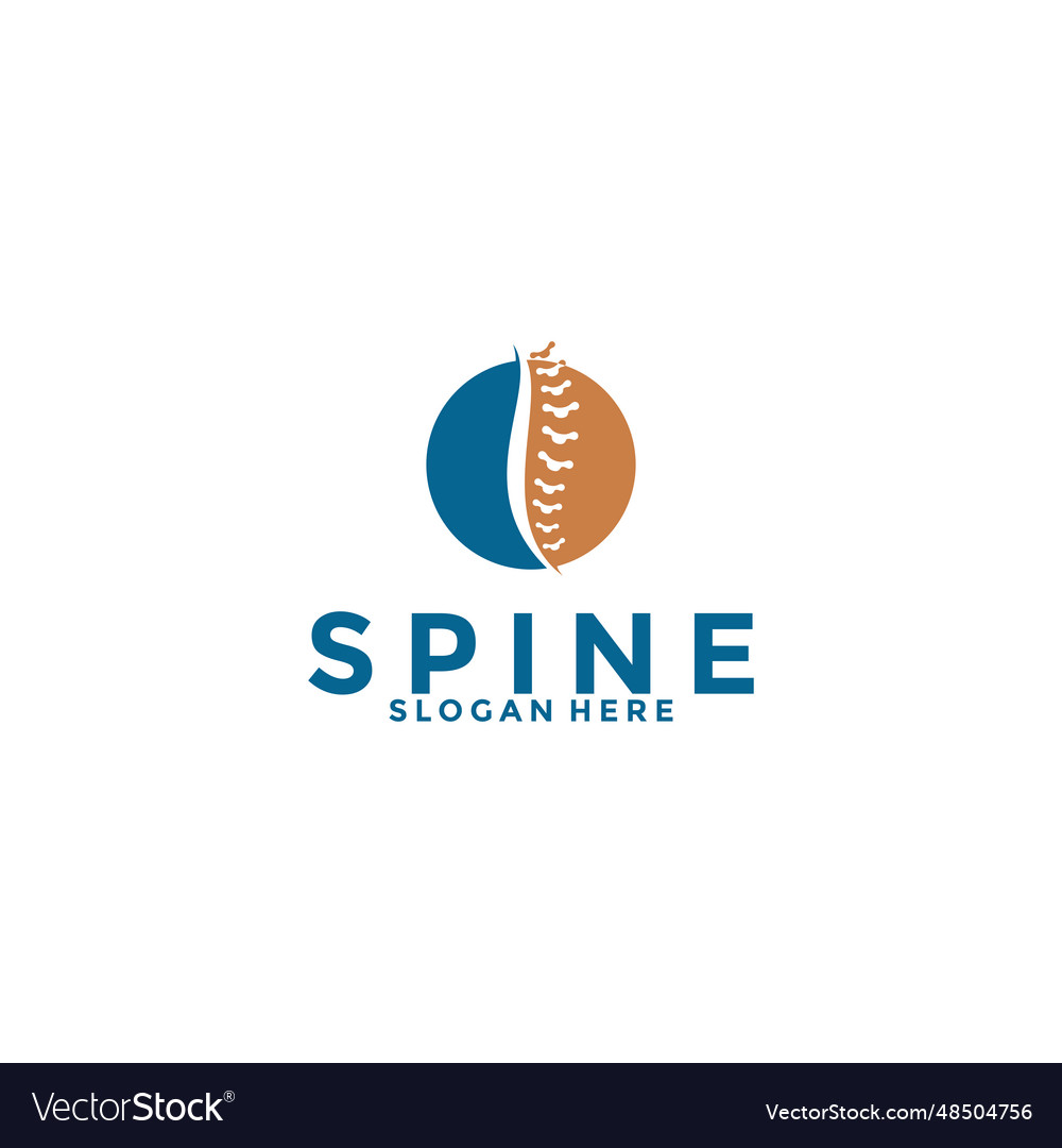 Spine logo design template iconchiropractic