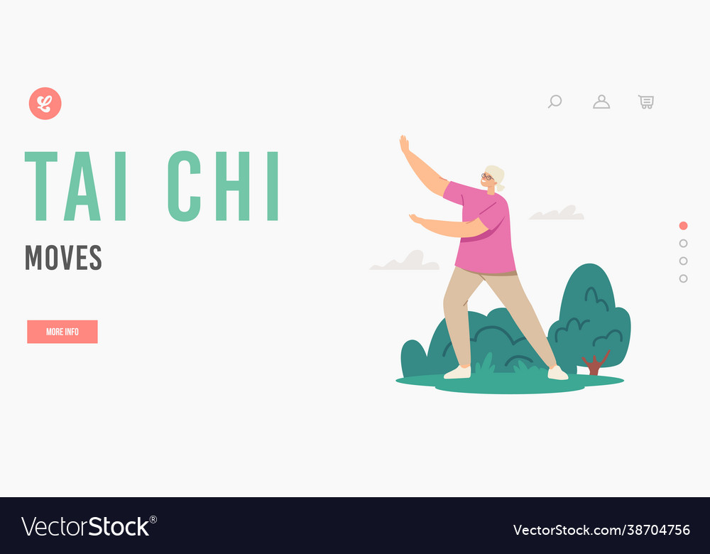 Tai Chi bewegt sich für ältere Menschen Landing Page