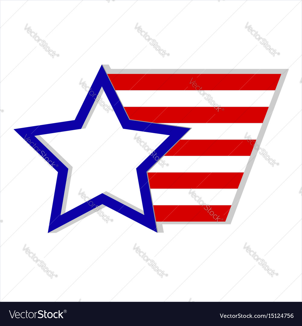 Usa flag star logo symbol Royalty Free Vector Image