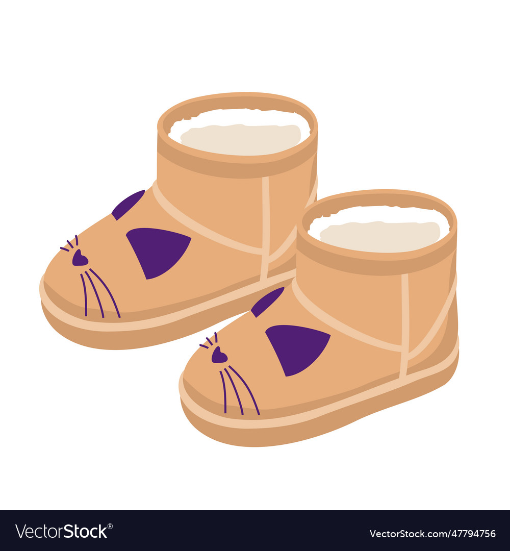 Warm home shoes Royalty Free Vector Image - VectorStock