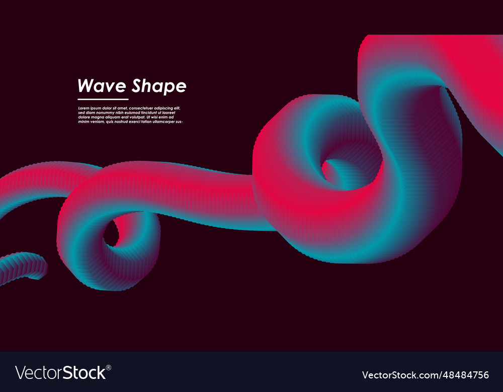 Wavy shape with gradient colors