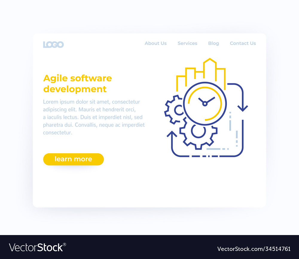 Agile software development website template