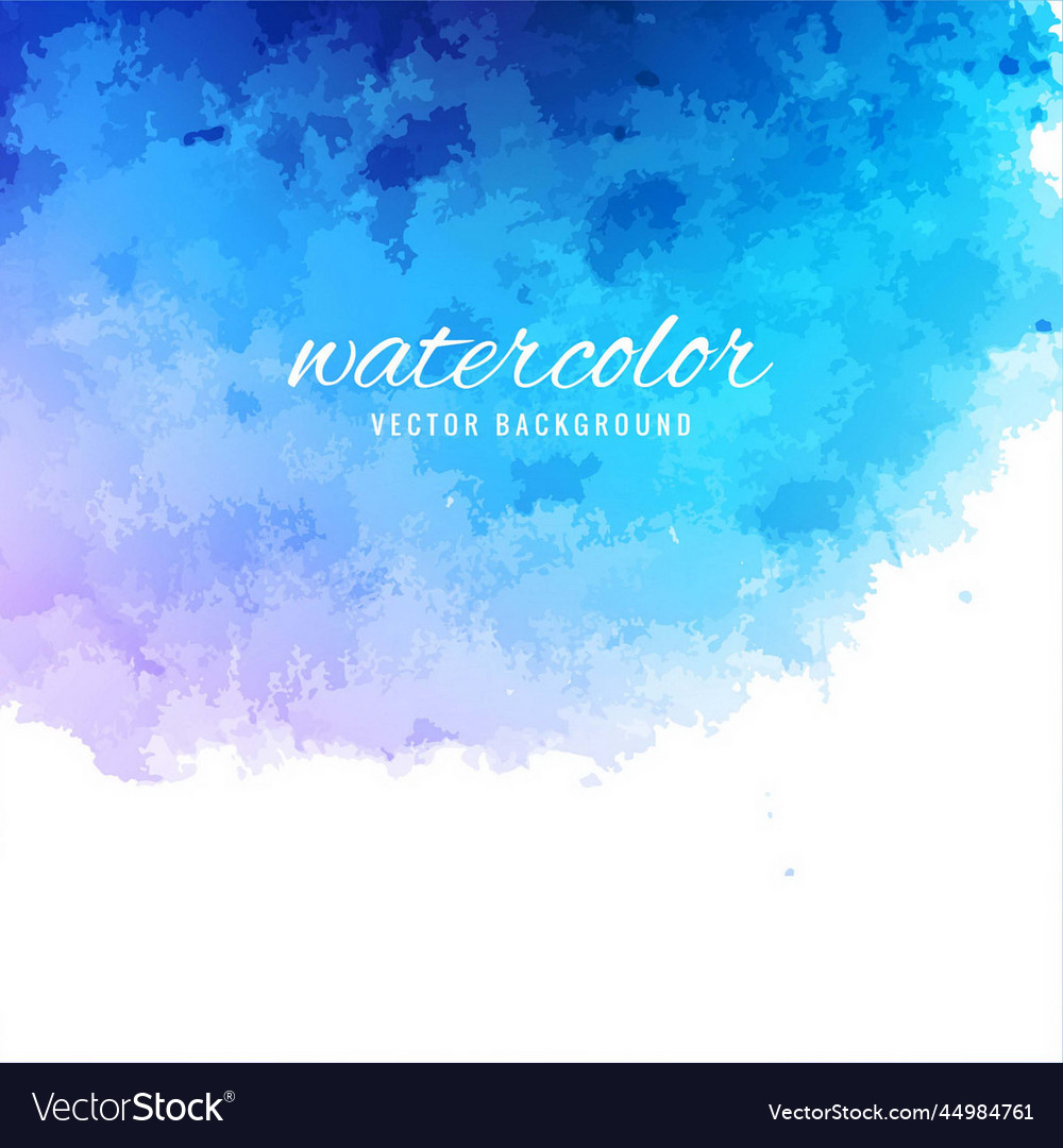 Blue Watercolor White Background Texture Vector Image