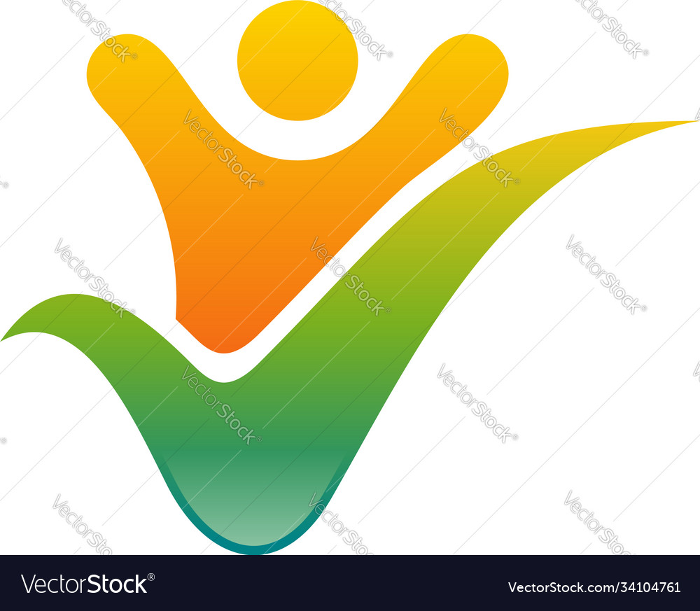 Children check logo designs safe kids logo Vector Image