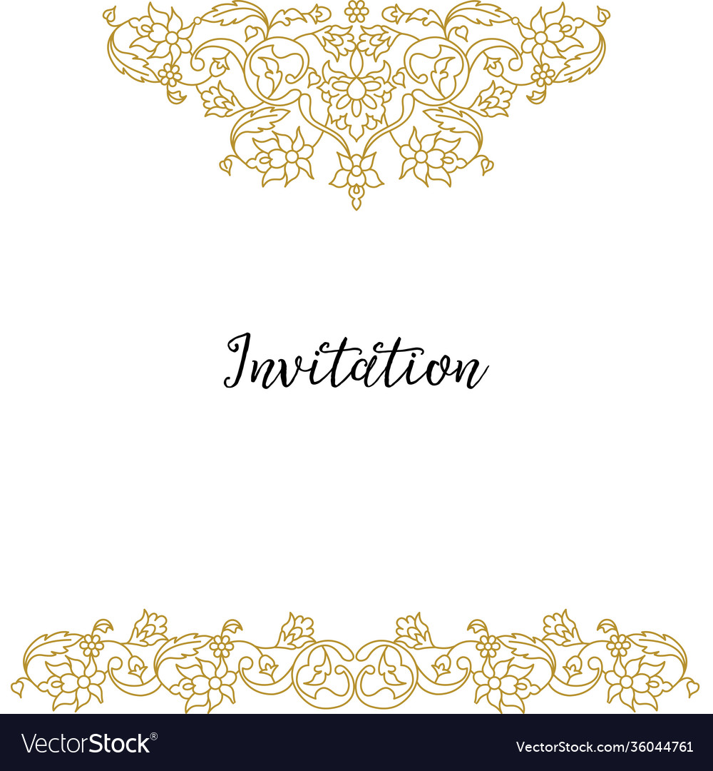 Decorative frame elegant element vector image Decorative frame elegant element
