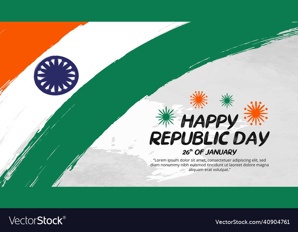 India republic day background with a painting