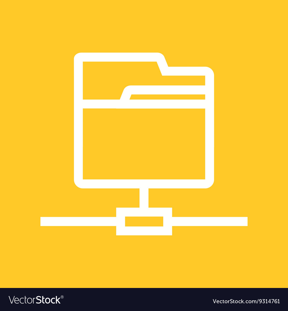 Network folder Royalty Free Vector Image - VectorStock