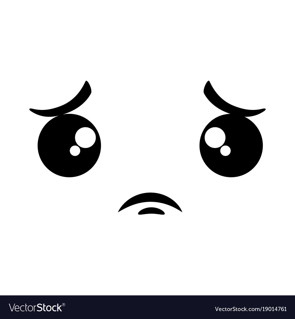 Sad Emoji Face Icon Royalty Free Vector Image Vectorstock