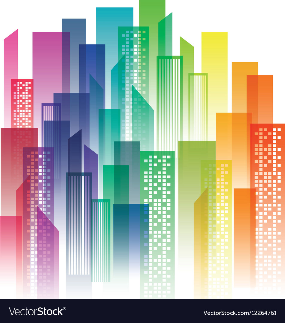 Urban city view Royalty Free Vector Image - VectorStock