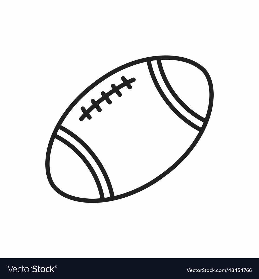 American football outline style icon vector image American football outline style icon