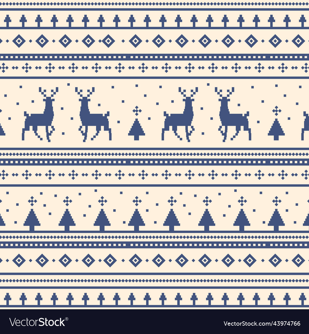 Christmas Lights & Deer Pattern