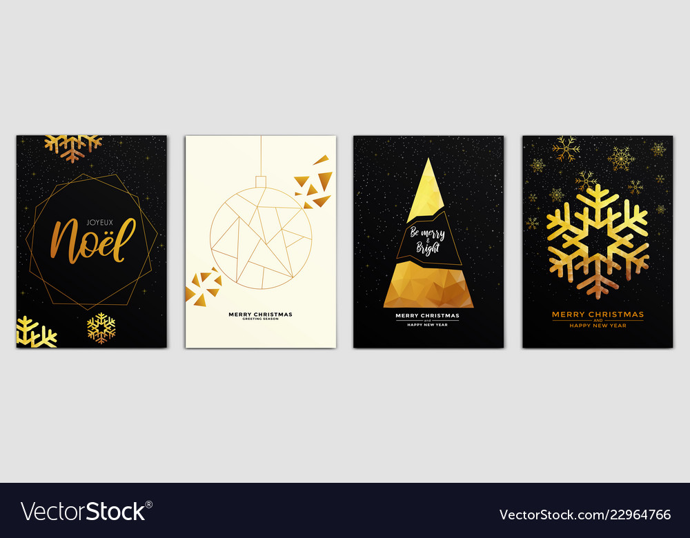christmas party flyer design golden ornaments vector image