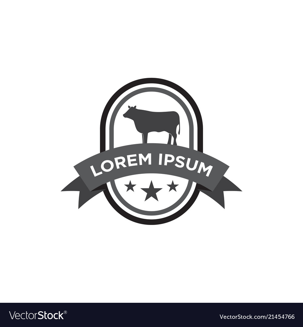 Cow logo design template