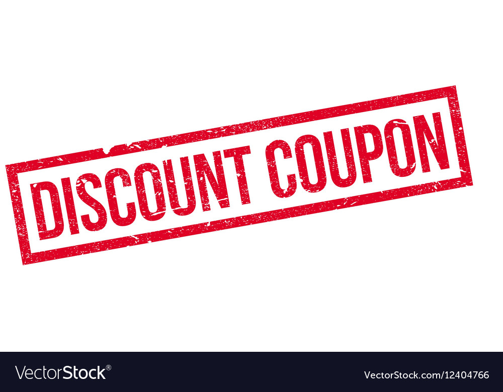 Discount coupon rubber stamp