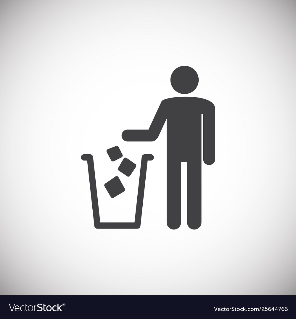Garbage related icon on background for graphic vector image Garbage related icon on background for graphic