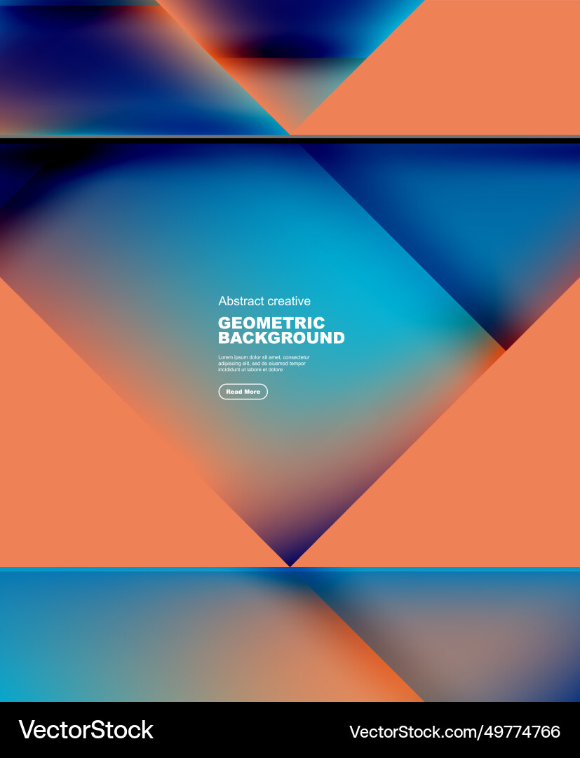 Gradient triangles abstract background Royalty Free Vector