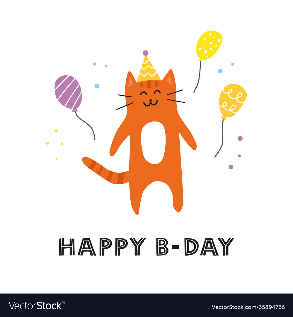 Happy birthday postcard Royalty Free Vector Image