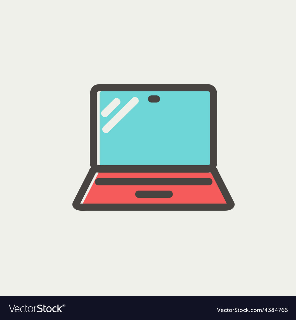 Laptop thin line icon