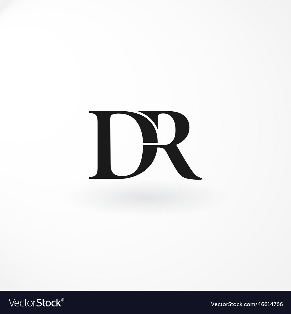 Logo - monogram letter d and r - abstract style Vector Image