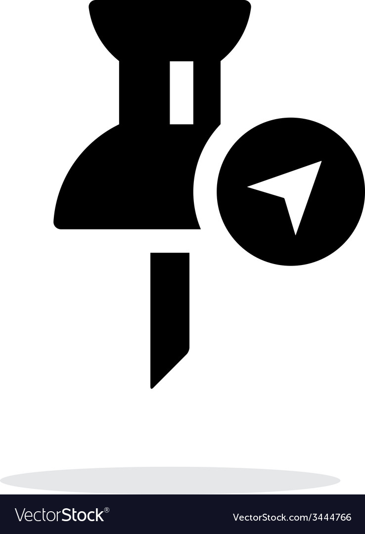 Navigation pin icon on white background Royalty Free Vector