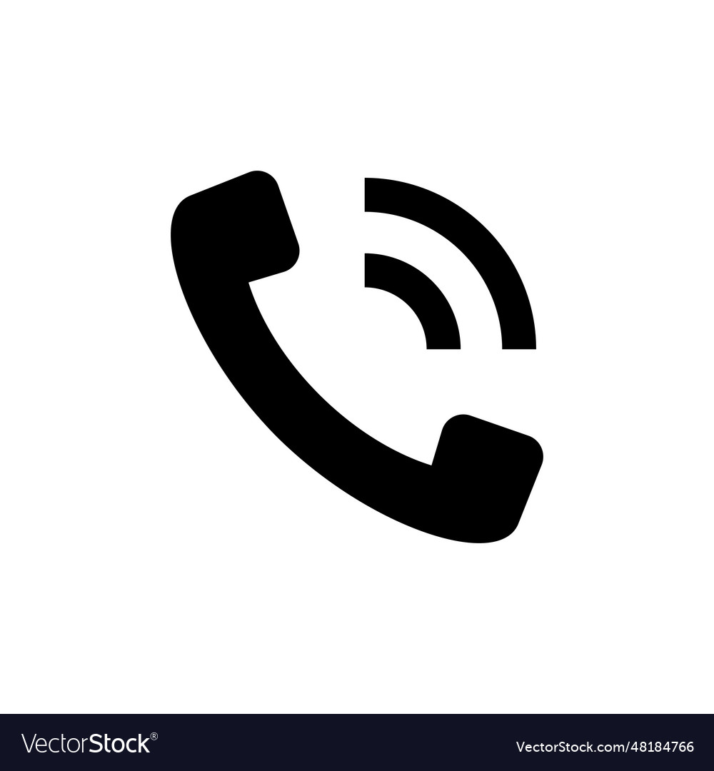 Receiving call simple icon Royalty Free Vector Image