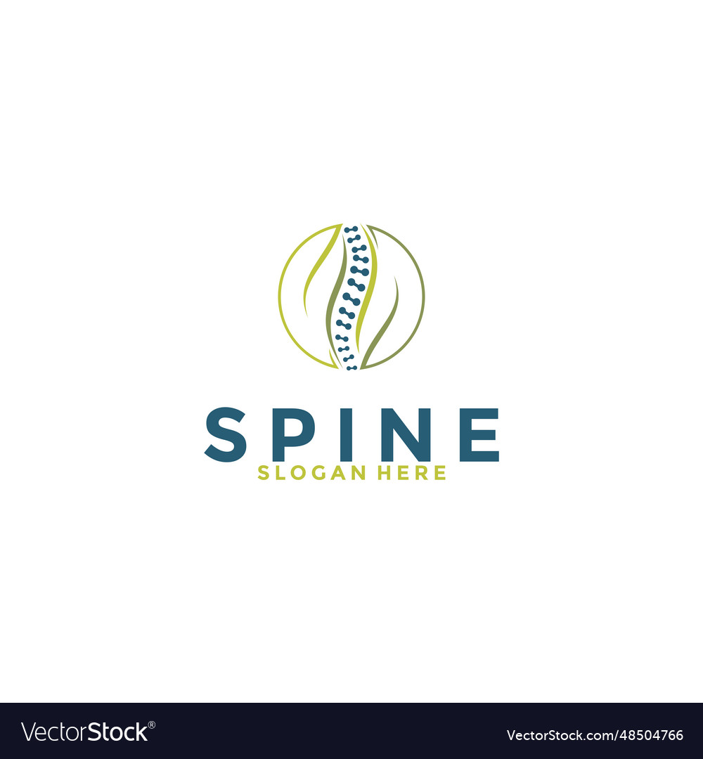 Spine logo design template iconchiropractic