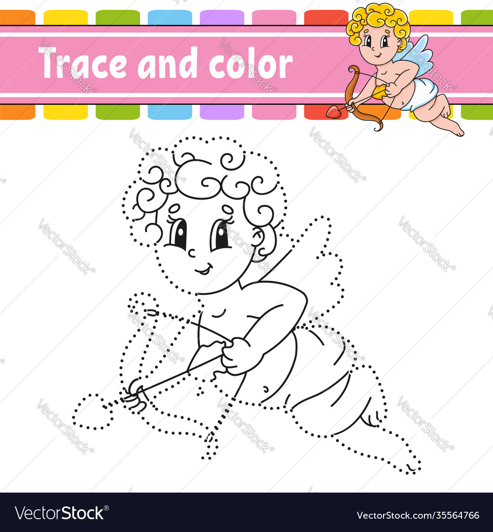 Trace und Farbe Färbung Seite für Kinder