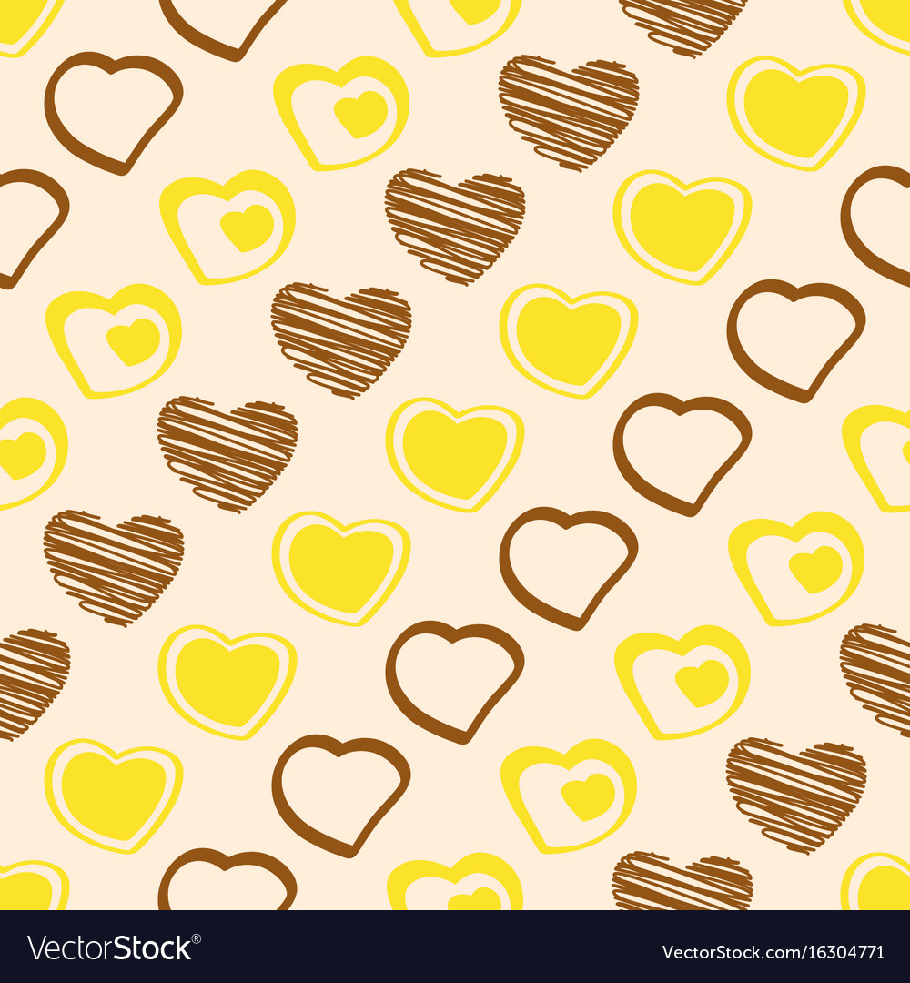 Seamless pattern with hearts