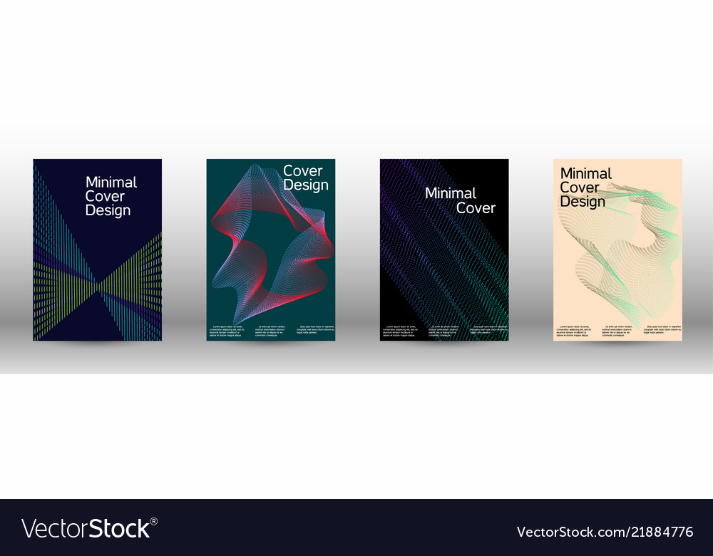 Minimal cover design with linear waves vector image Minimal cover design with linear waves