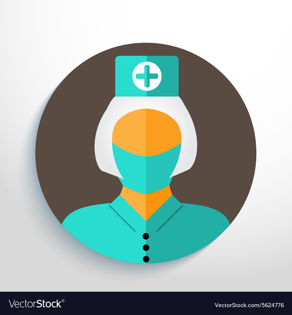 Nurse with gauze bandage Royalty Free Vector Image