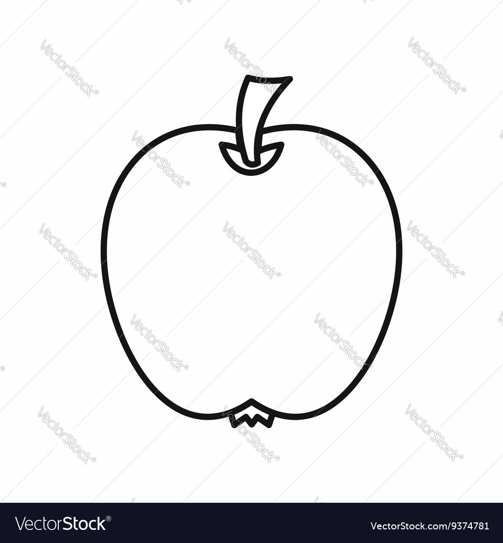 Apple icon outline style