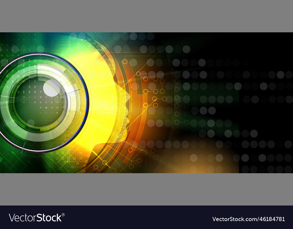 Artificial intelligence technology web background vector image Artificial intelligence technology web background
