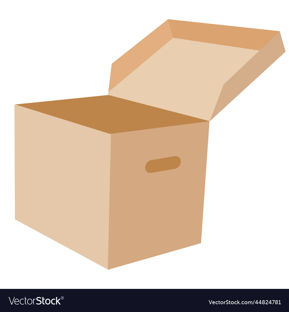 Deep rectangular box with a hinged lid Royalty Free Vector