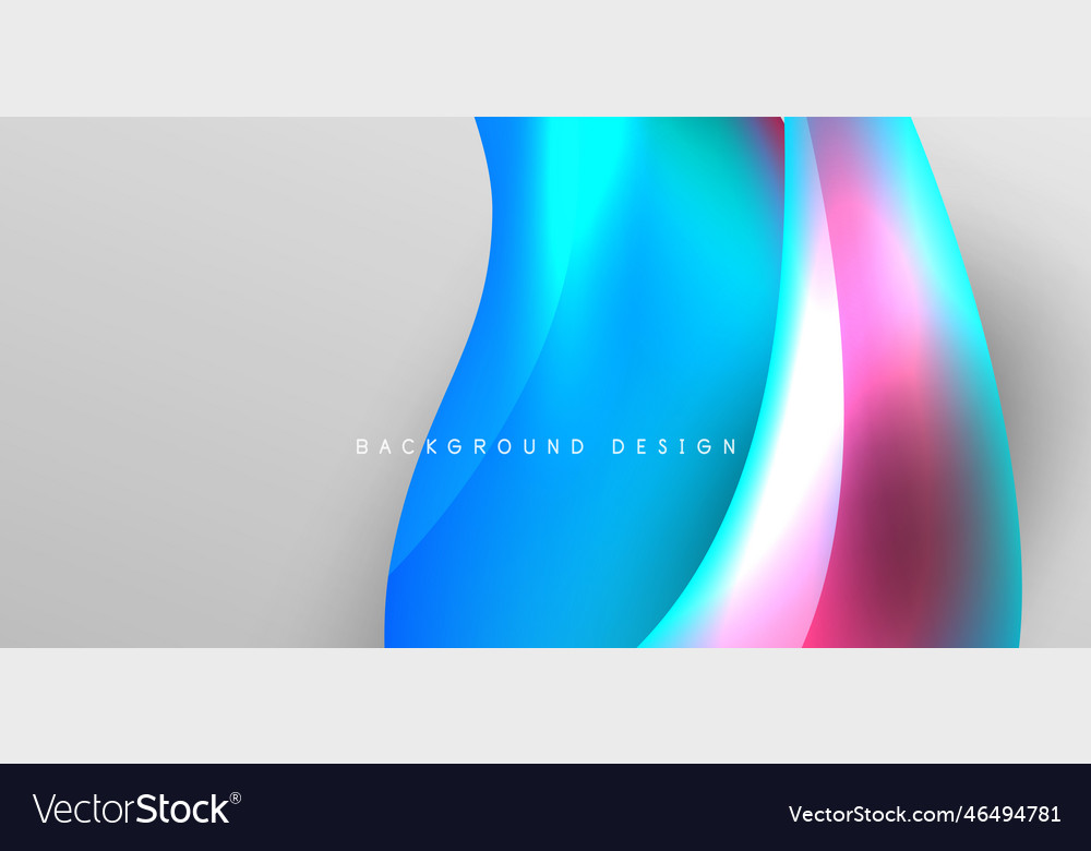 Fluid color liquid 3d elements abstract background vector image Fluid color liquid 3d elements abstract background