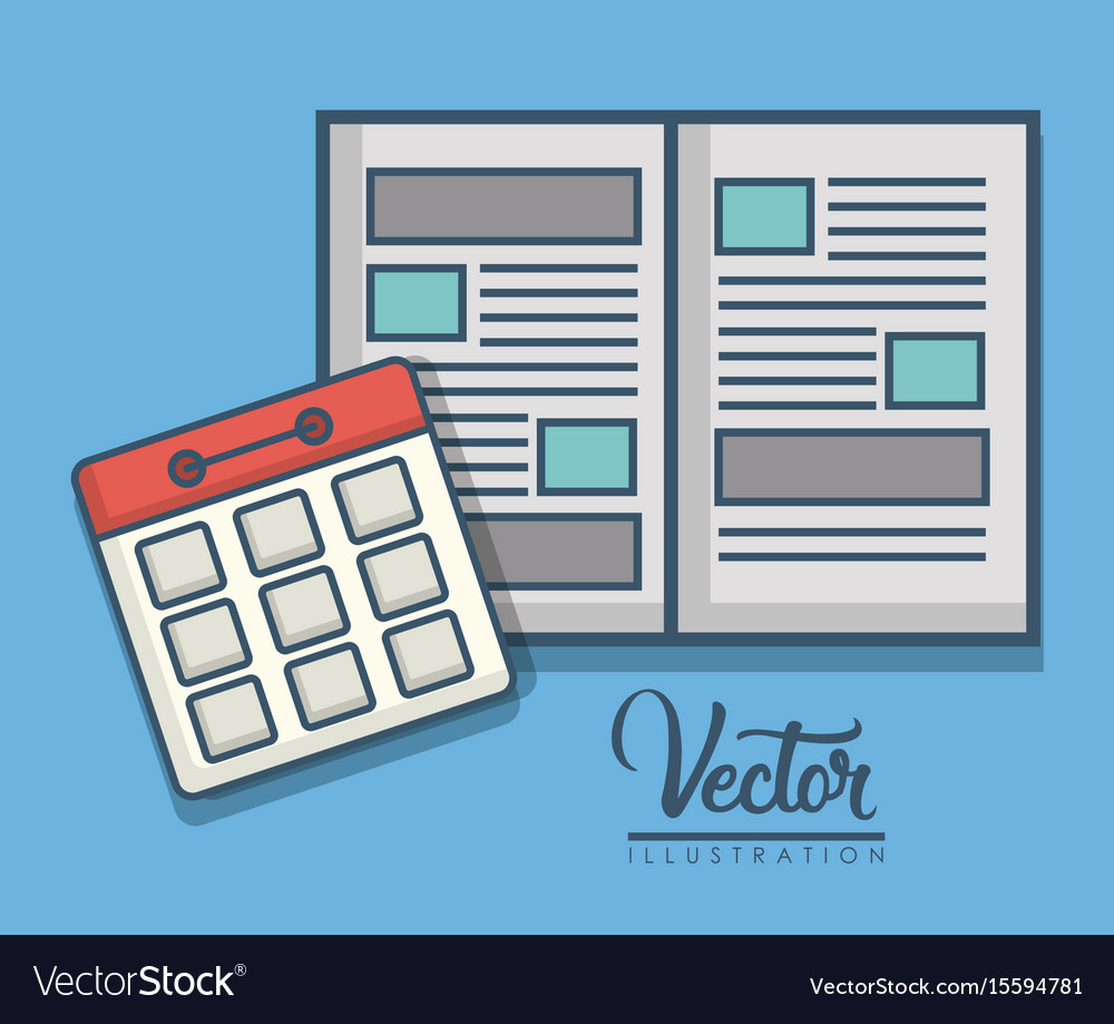 Notebook and calendar icon