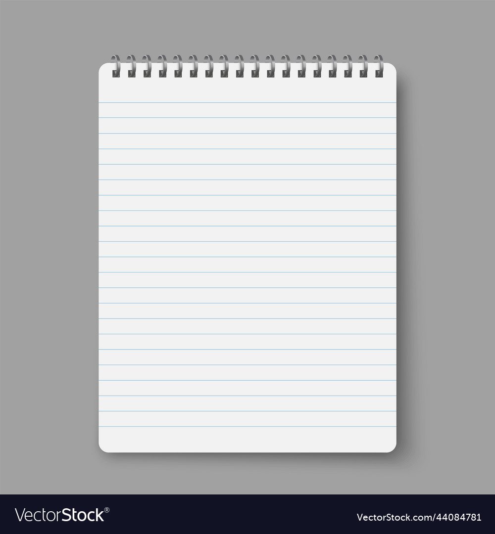 Notebook line squared dot diary template notepad vector image Notebook line squared dot diary template notepad