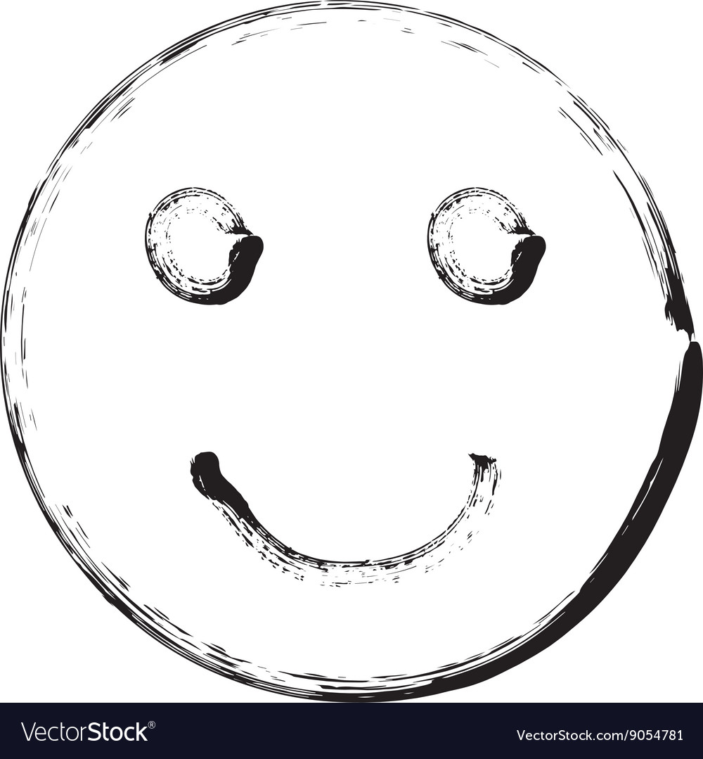 Smile face grunge icon symbol emoji Royalty Free Vector