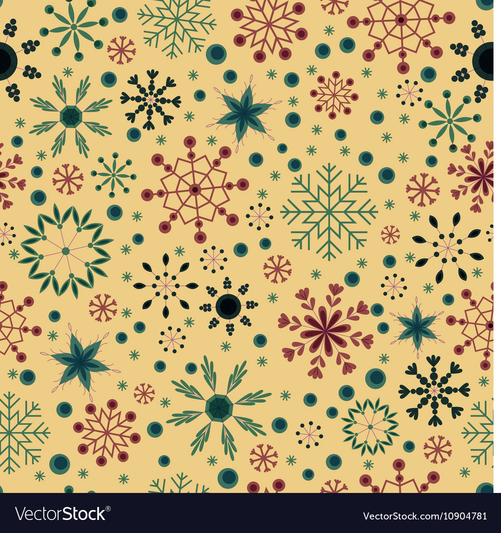 Snowflake seamless pattern