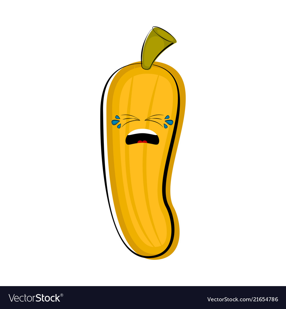 Crying banana cartoon character emote