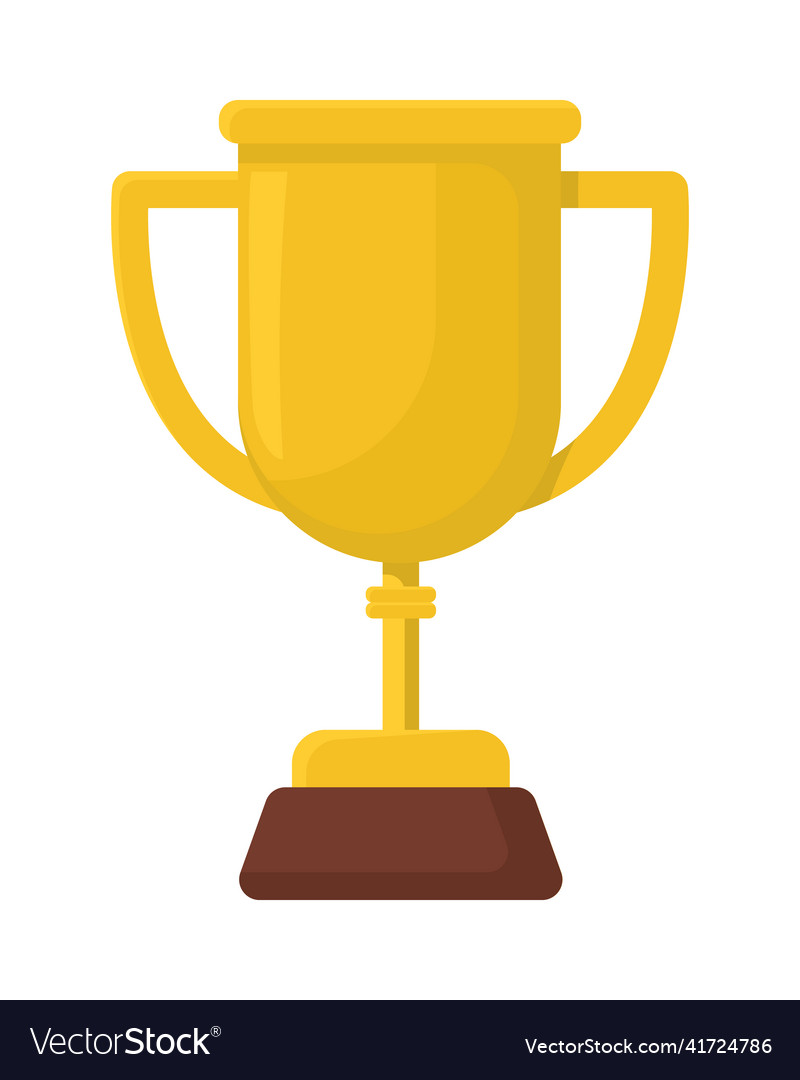 Golden trophy icon Royalty Free Vector Image - VectorStock