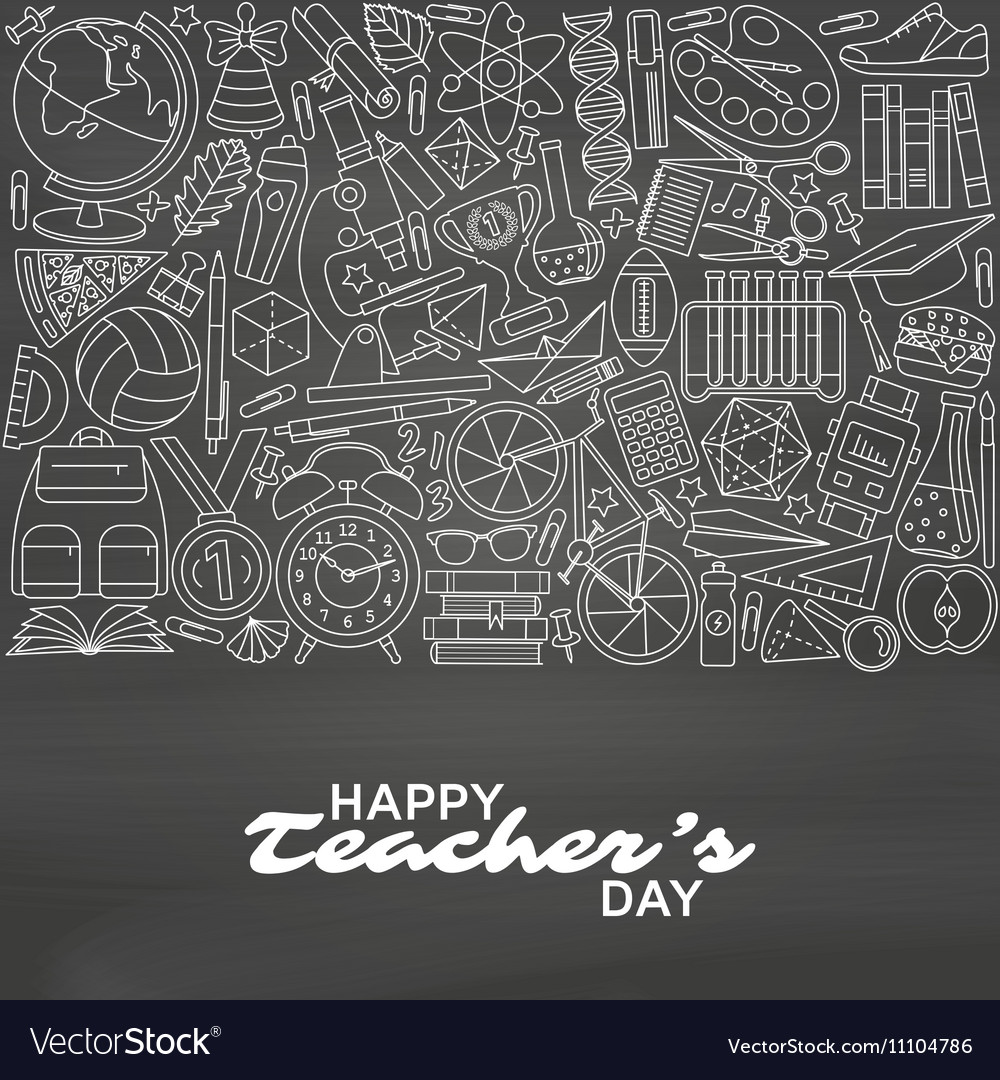 Happy teachers day background Royalty Free Vector Image