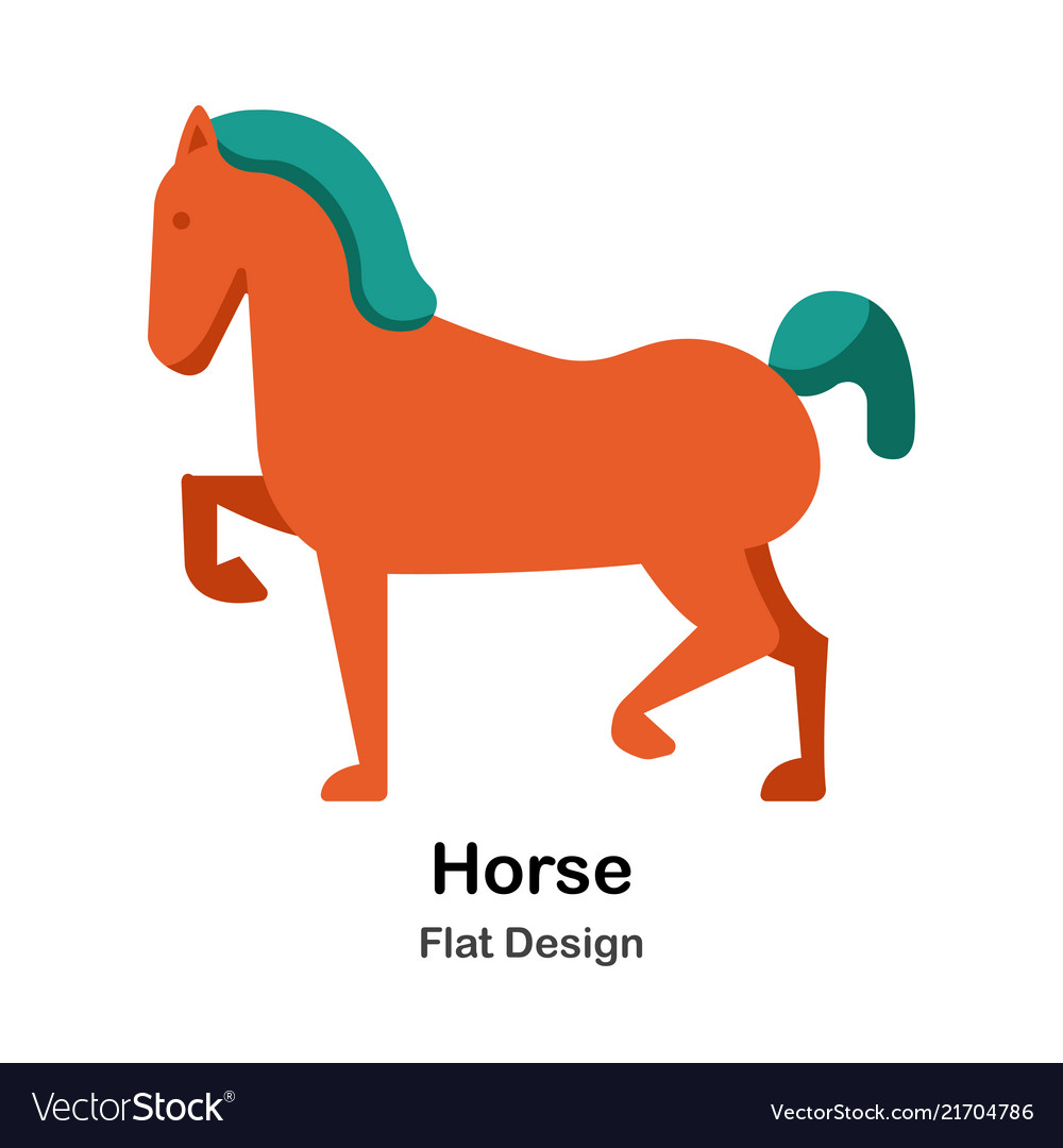 Horse flat Royalty Free Vector Image - VectorStock