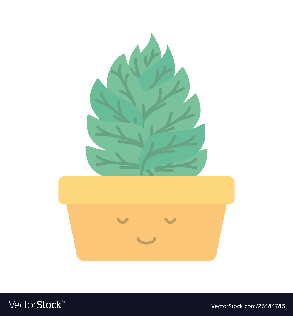 House plant kawaii comic character