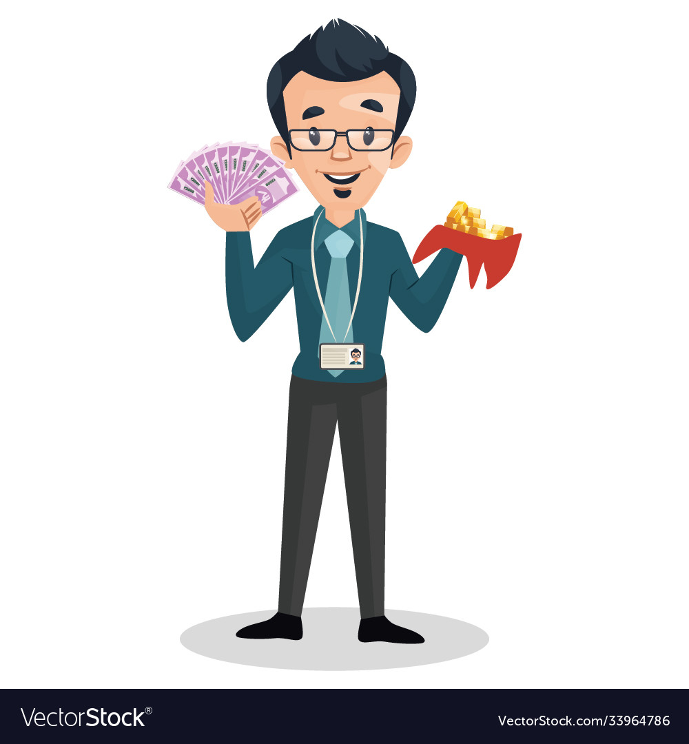 Indian banker Royalty Free Vector Image - VectorStock