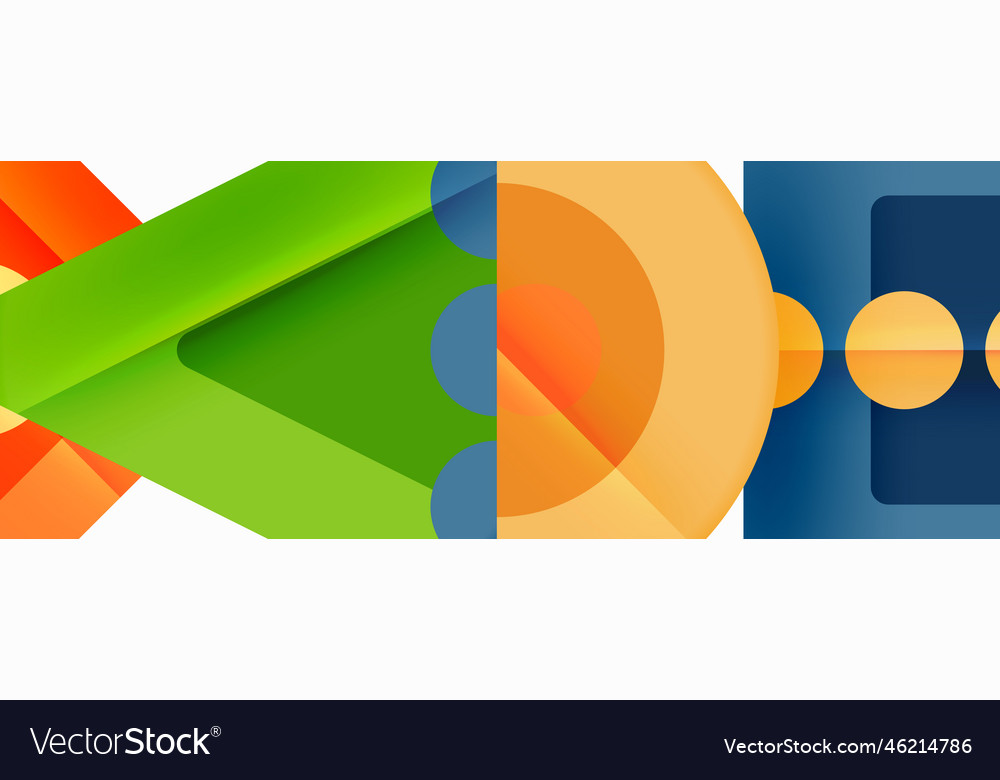 Triangles and circles abstract background for Vector Image