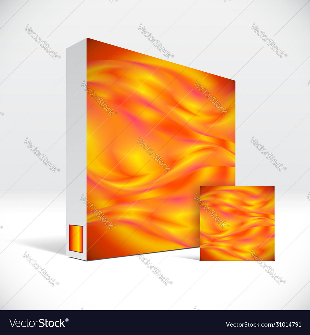 3d identity box with abstract fire lines cover