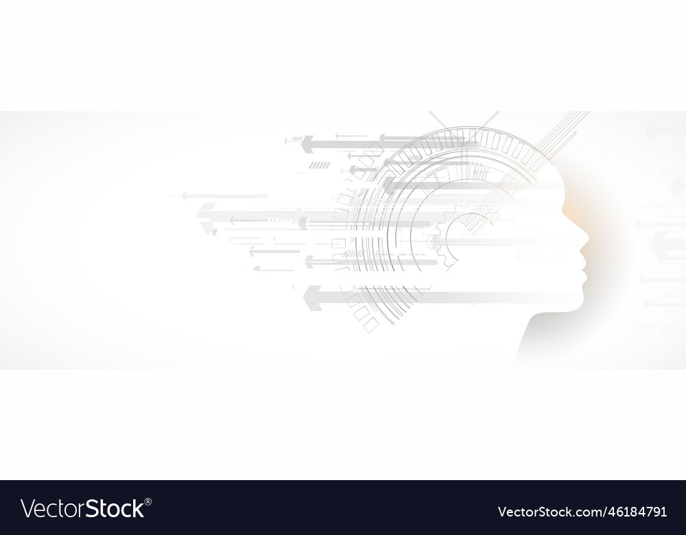 Artificial intelligence technology web background vector image Artificial intelligence technology web background