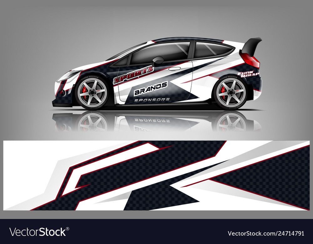 Car Decal Wrap Design Royalty Free Vector Image